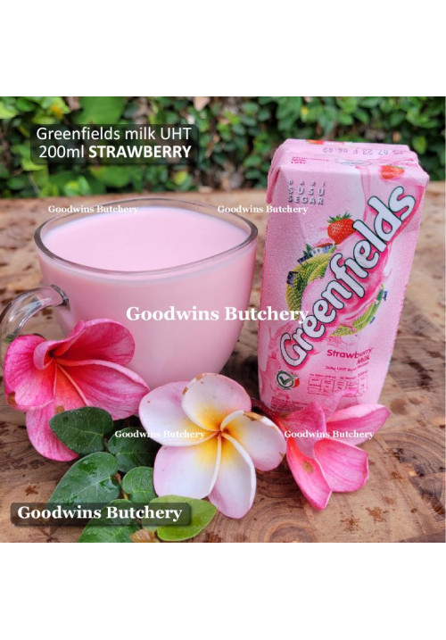 Milk Susu UHT Greenfields STRAWBERRY 200ml